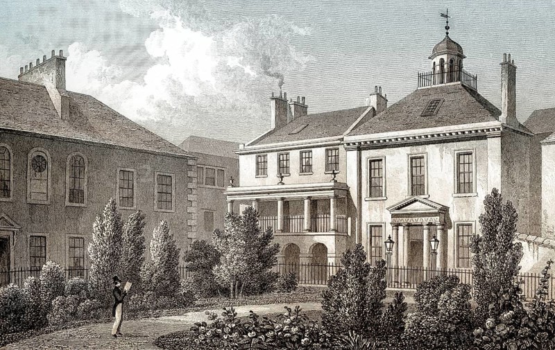 Surgeon's Square in 1829, Edinburgh, Scotland, 19th century, from Modern Athens by Th. H. Shepherd