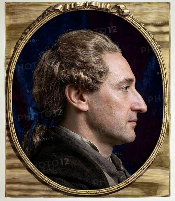 Portrait of Schiller from the time of the High Charles School, Friedrich Schiller, author, poet, writer, Weimar Classics, literature, art, personality, historical illustration, digitally edited
