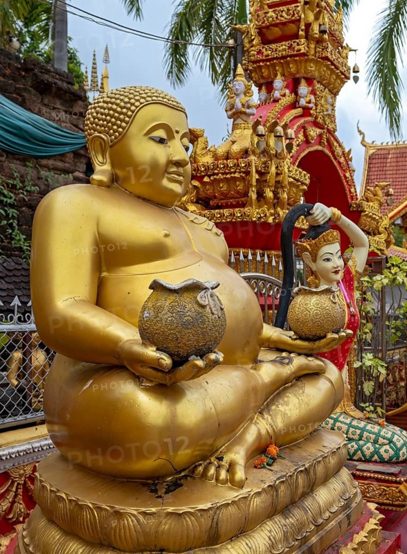 Buddha statue, Wat Si Muang, Vientiane, Laos