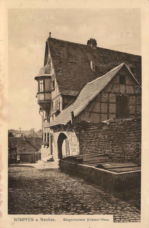 Historical postcard, picture postcard, Wimpfen a. N., Baden-Württemberg, Germany, digitally enhanced reproduction of an original from around 1900, picture postcard