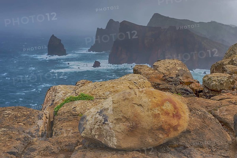 Rock formations in the Atlantic Ocean, volcanic peninsula, Ponta de São Lourenço, Ponta de Sao Lourenco, rocky coast, Punta de San Lorenzo, Madeira, Portugal