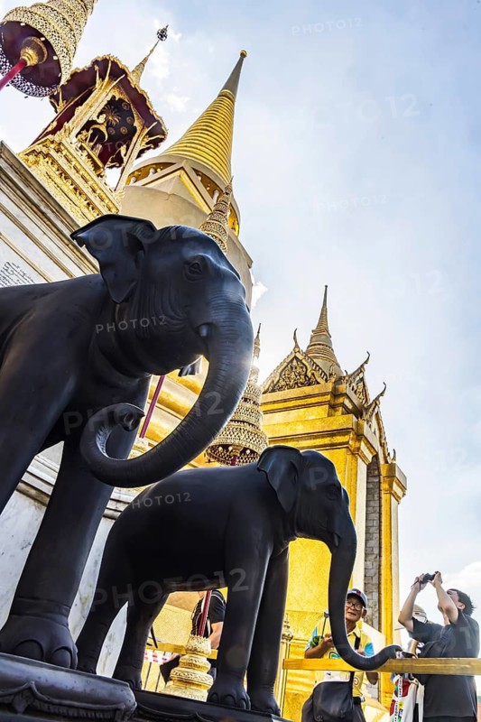 Wat Phra Kaeo, Temple of the Emerald Buddha. Bangkok, Thailand
