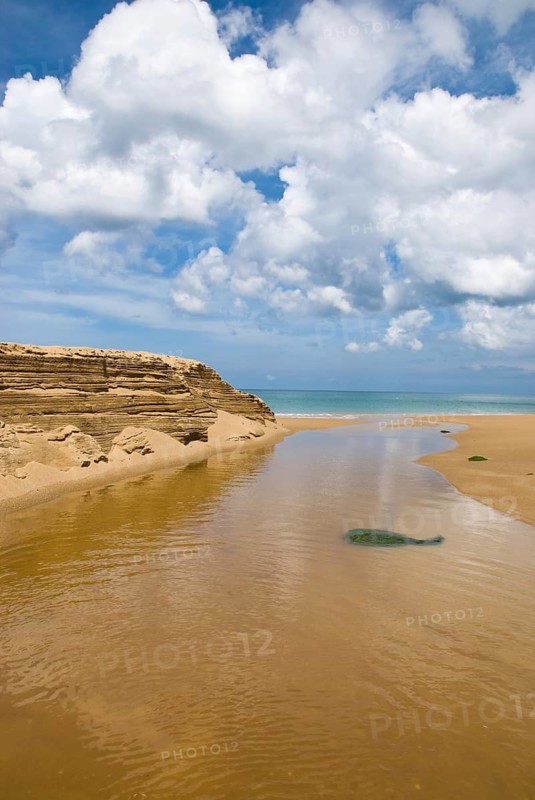 Mai Khao Beach in the north of the Thai holiday island Phuket, Thailand, Siam, Asia, Southeast Asia, beach, sandy beach, island, holiday paradise, blue sky