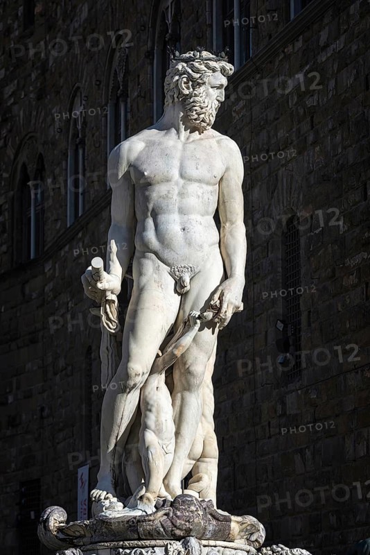 Neptune Fountain, monument, Neptune, sculpture, culture, history, travel, tourism, Piazza della Signoria, Florence, Italy