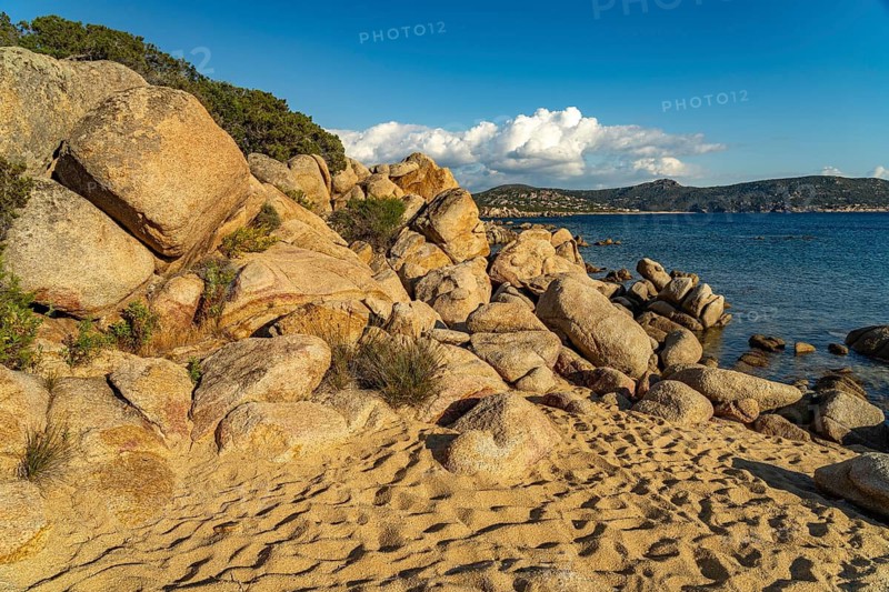 Rocks on Cala di Riccu beach near Tizzano, Sartene, Corsica, France