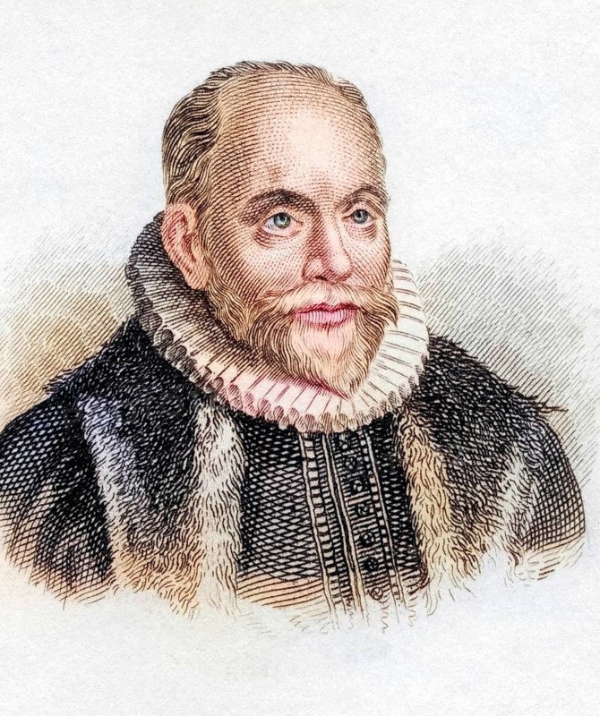 Jacobus Arminius, 1560 to 1609, also known as Jakob Harmenszoon, Jacob Arminius or James Arminius. Dutch theologian. From the book Crabbes Historical Dictionary, published in 1825, digitally restored reproduction from a 19th century original, record date not stated
