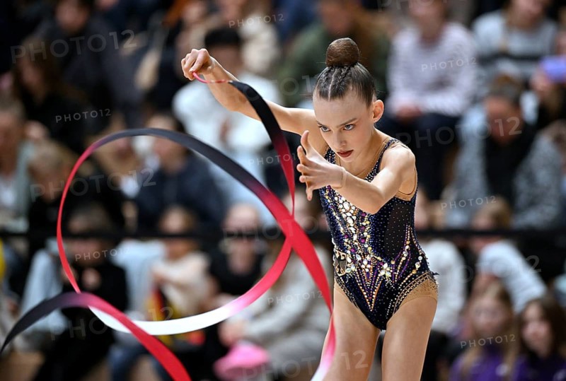 Leksija Kalajdzic GER with handheld band rhythmic gymnastics, RSG Turnen Schmiden International 2026, Fellbach, Baden-Württemberg, Germany