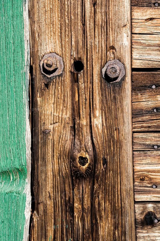 Wooden door, plank face