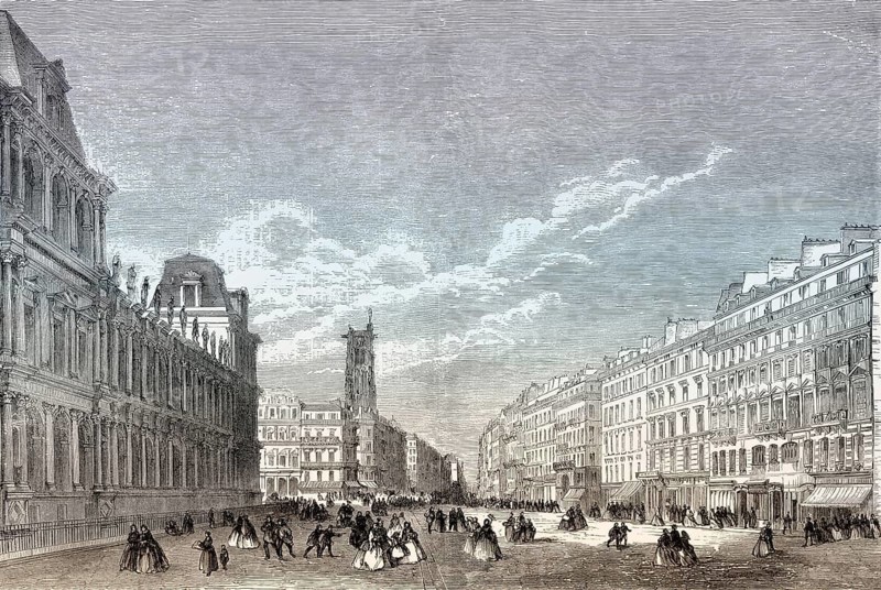 Rue de Rivoli, Paris, France, 1857