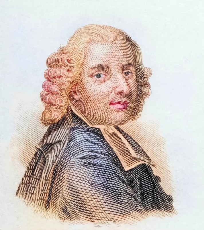 Pierre-Joseph Thoulier d'Olivet, (born 1 April 1682 in Salins-les-Bains, died 8 October 1768 in Paris) was a French Roman Catholic clergyman, writer, grammarian, translator, lexicographer, Romanist and member of the Academie francaise, coloured woodcut from Crabbe's Historical Dictionary from 1825, Historical, digital reproduction