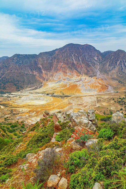 Nisyros volcano view, Nisyros Island, Dodecanese Islands, Greece