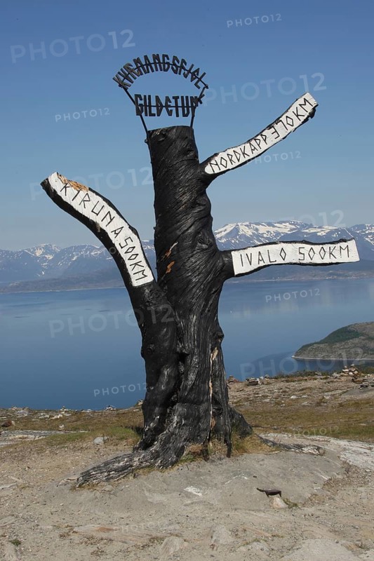Signposts in the North of Norway, Scandinavia