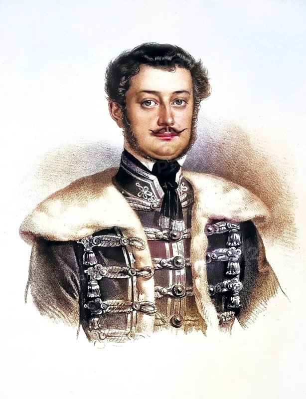Georg Count Lazar von Szarhegy (1807-1861), Hungarian revolutionary general, Historical, digitally restored reproduction from a 19th century original, Record date not stated