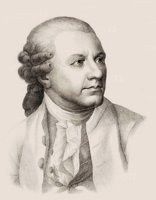Portrait of Friedrich Gottlieb Klopstock, 1724, 1803, German poet, digitally edited
