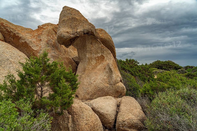 Rock formation on the coast near Tizzano, Sartene, Corsica, France