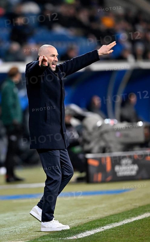 Coach Christian Ilzer TSG 1899 Hoffenheim Gesture Gesture Europa League, PreZero Arena, Sinsheim, Baden-Württemberg, Germany