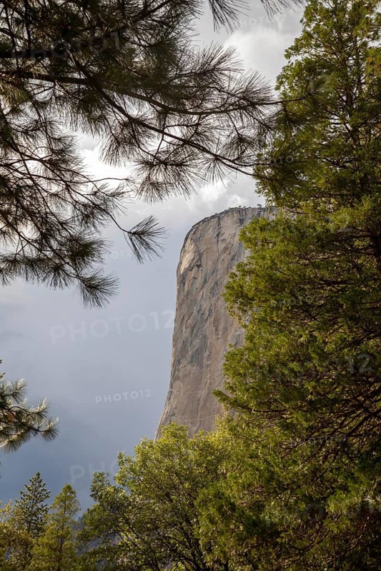 Yosemite National Park, California - El Capitan, a frequently-climbed rock wall above Yosemite Valley in Yosemite National Park