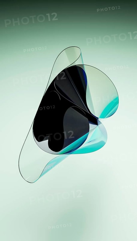 Abstract image featuring smooth, glass shapes with soft, translucent layers. The design has gentle curves and a calming color palette, creating a harmonious visual experience
