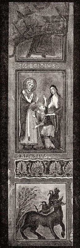 Legend of Saint Blaise, 9th century, Basilica of Saint Clement, Rome, Italy