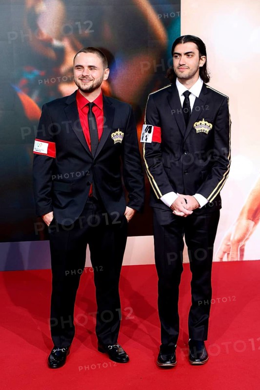 Prince Michael Jackson and Jr. and Prince Michael Joseph Jackson II (sons of Michael Jackson) at the world premiere of the film Michael at Uber Platz in Berlin on 10 April 2026