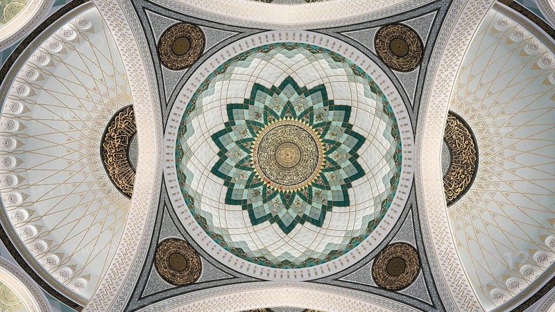 Muslims perform Tarawih prayers at the Millet Mosque, the second largest mosque in Turkey, which is beautifully decorated with festive Ramadan lights amidst a spiritual atmosphere in Gaziantep, Turkey on March 11, 2026, Gaziantep, Turkey