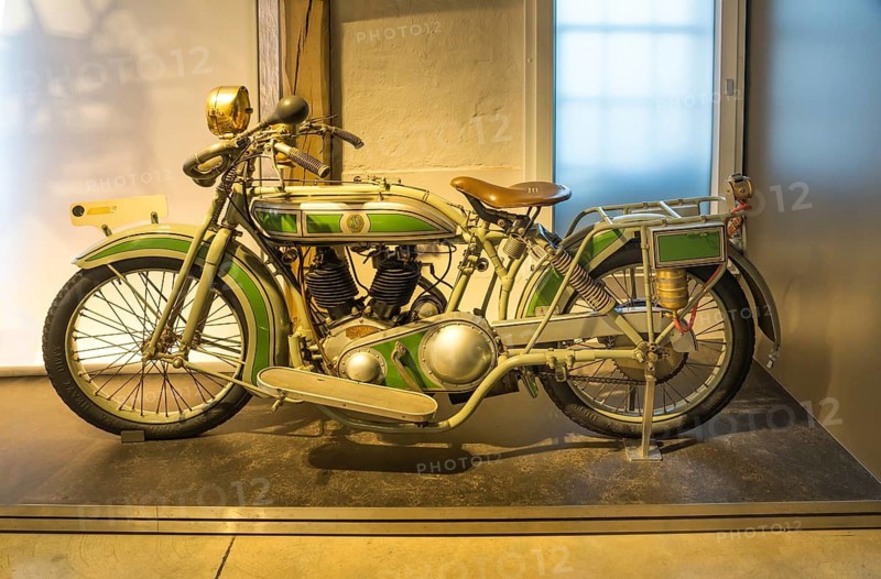 NSU army model, 7/9 hp, motorbike in the First World War, PS.SPEICHER Museum, Einbeck, Lower Saxony, Germany