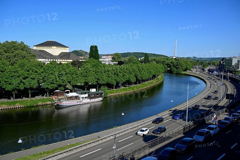 View of the Saar, Saarbrücken, Saarland, Germany
