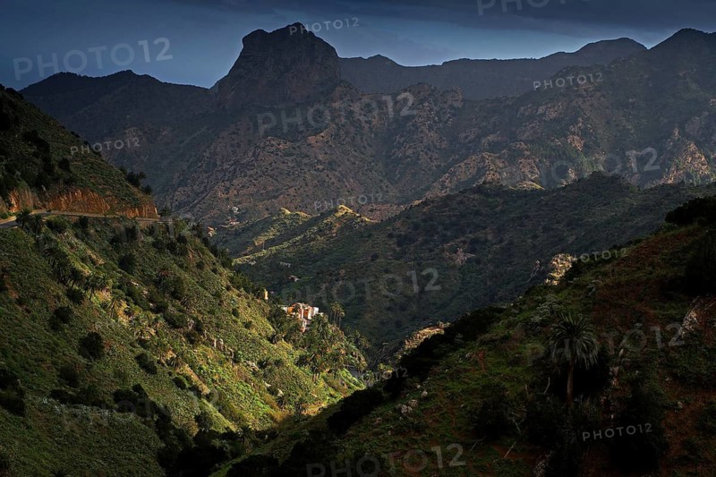 Canary Islands, La Gomera, Landscape near Vallehermoso, La Gomera, Canary Islands, Spain