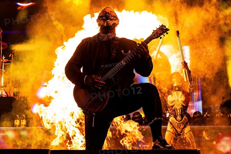 Ryan Sitkowski, guitarist of Motionless in White live on The Afraid Of The Dark Tour at Swiss Life Hall Hanover on 21.02.2026