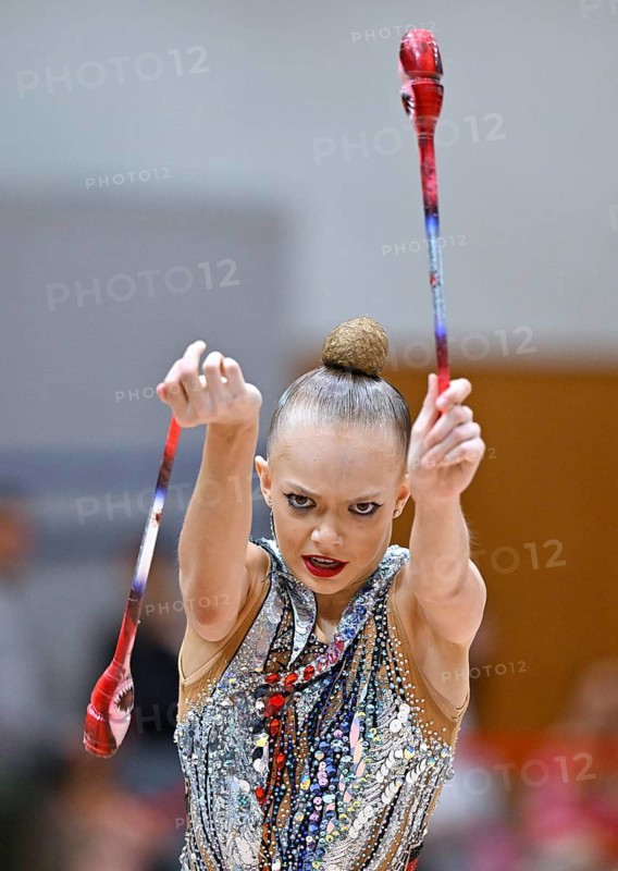 Melissa Diete GER with handheld club rhythmic gymnastics, RSG Turnen Schmiden International 2026, Fellbach, Baden-Württemberg, Germany