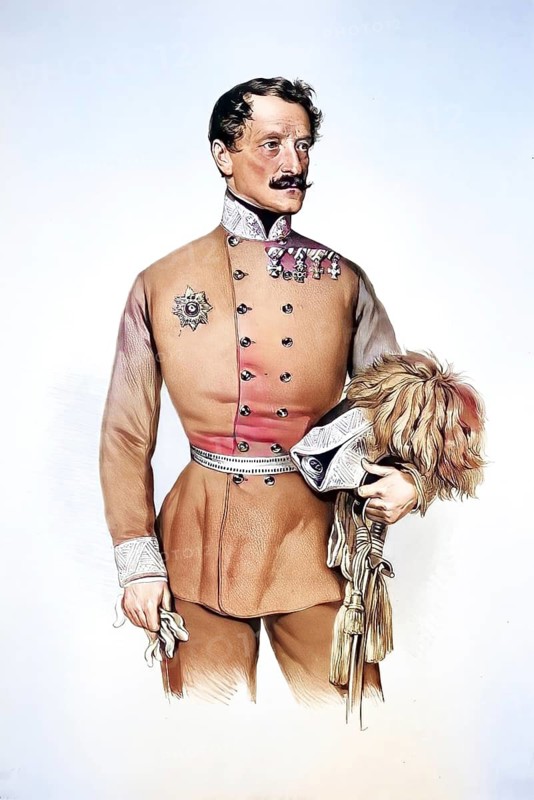 Baron Lazarus von Mamula, Baron Lazar Mamula (born 22 May 1795 in Gomirje, Croatia: died 12 January 1878 in Vienna) was an Austrian officer, Historical, digitally restored reproduction from a 19th century original, Record date not stated