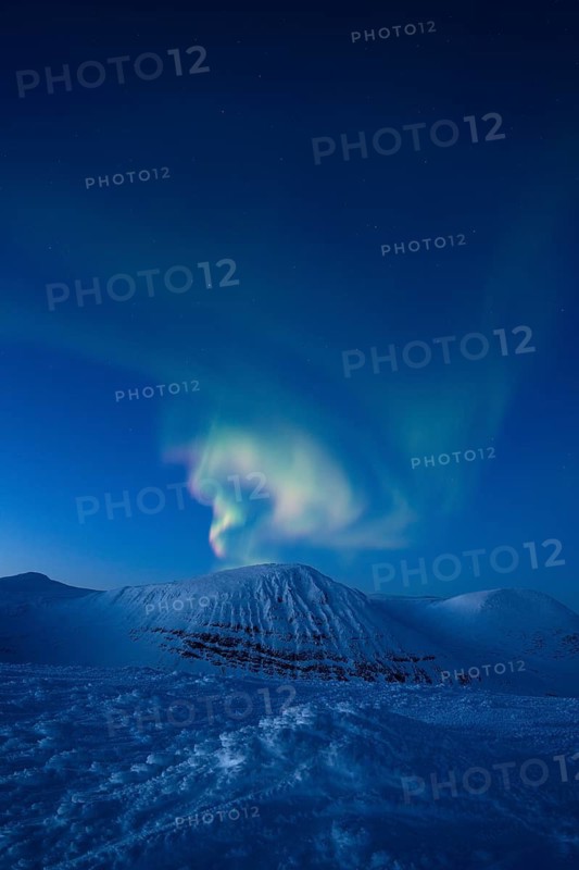 Northern Lights (Aurora borealis), Stora Sjöfallet National Park, Laponia World Heritage Site, Norrbotten, Lapland, Sweden, April 2021
