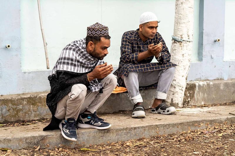 Muslims attend to Eid al-Fitr prayer at Eidgah, on March 21, 2026 in Guwahati, India. Muslims make up a sizeable minority of India's population and celebrate Eid along with muslims across the world at the end of Ramadan