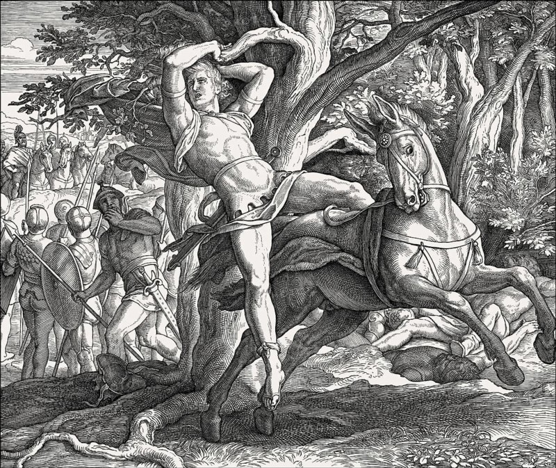Death of Absalom, Battle of Ephraim's Wood, Old Testament, by Julius Schnorr von Carolsfeld