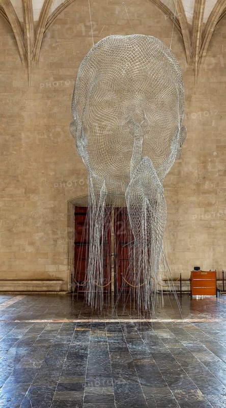 Jaume Plensa, art exhibition in the halls of La Llotja, former trade exchange, Palma de Majorca, Spain