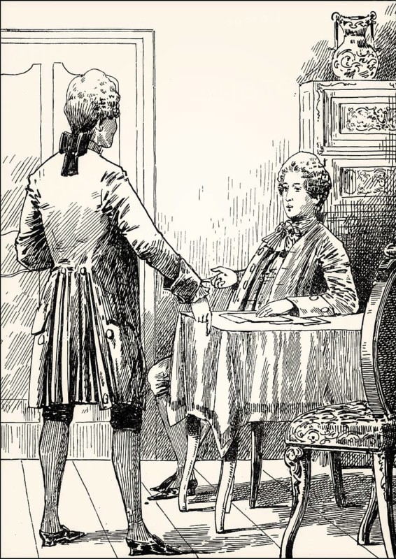 Laertes and Wilhelm, scene from the novel Wilhelm Meister's Apprenticeship, Wilhelm Meisters Lehrjahre, by Johann Wolfgang von Goethe
