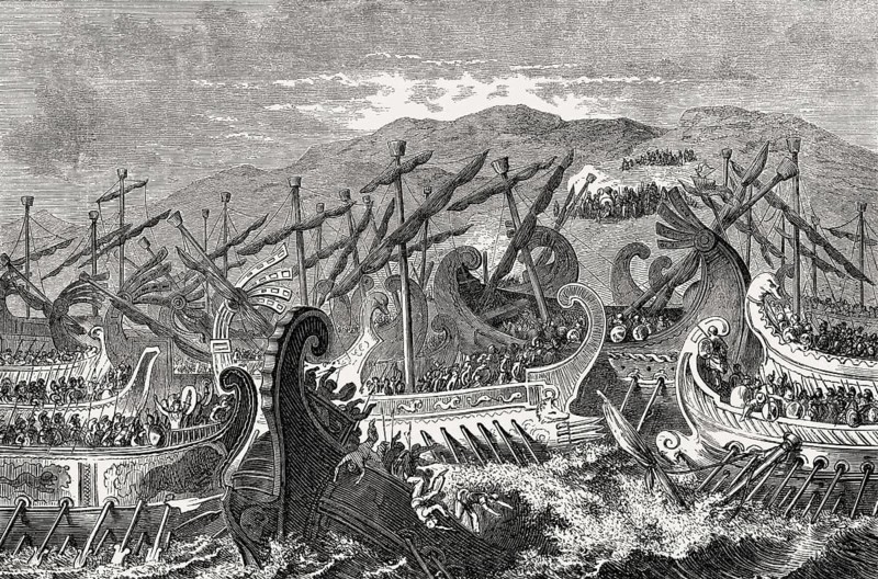 The Battle of Salamis in 480 BC fought between Greek city-states and the Persian Empire