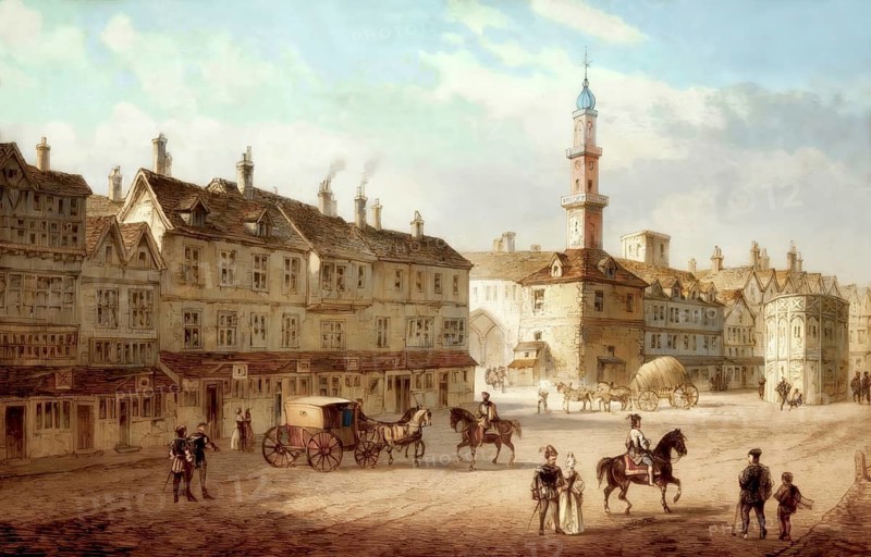Cornhill, a ward and street in the City of London, England, Europe, 1630