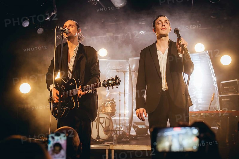 Singer Ben Hartmann and pianist Johannes Aue from Billions live on 10 years of cocaine and raspberry ice cream tour 2026 in Berlin's ballroom Kreuzberg on 05.02.2026