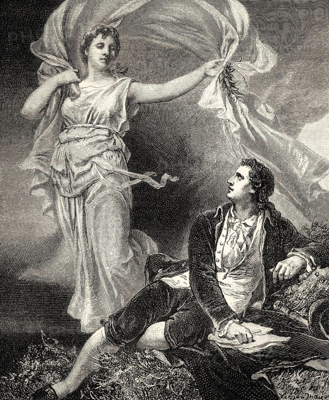 Goethe's Muse, Johann Wolfgang von Goethe, a German poet
