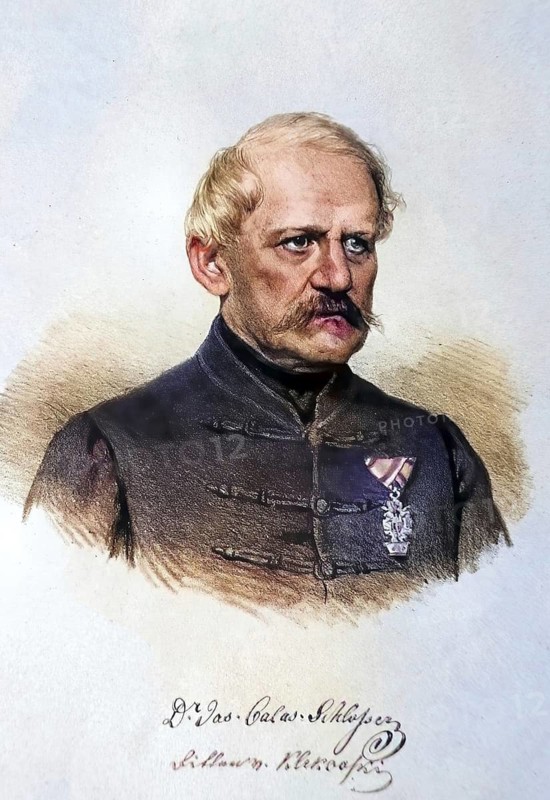 Joseph Calasanz Schlosser von Klekowski, 1808, 1882, physician and botanist, Historical, digitally restored reproduction from a 19th century original, Record date not stated