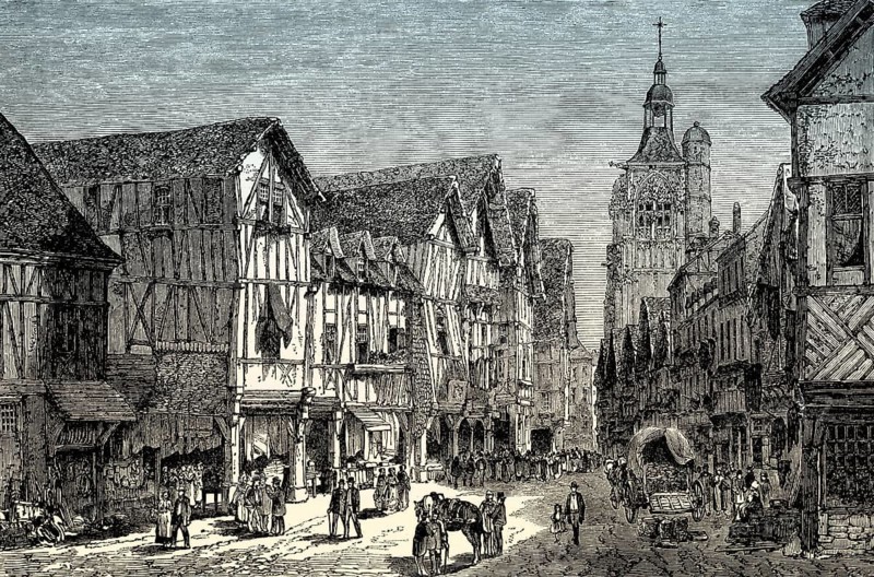 Bernay, a commune in the west of the Eure department in Northern France, 19th century