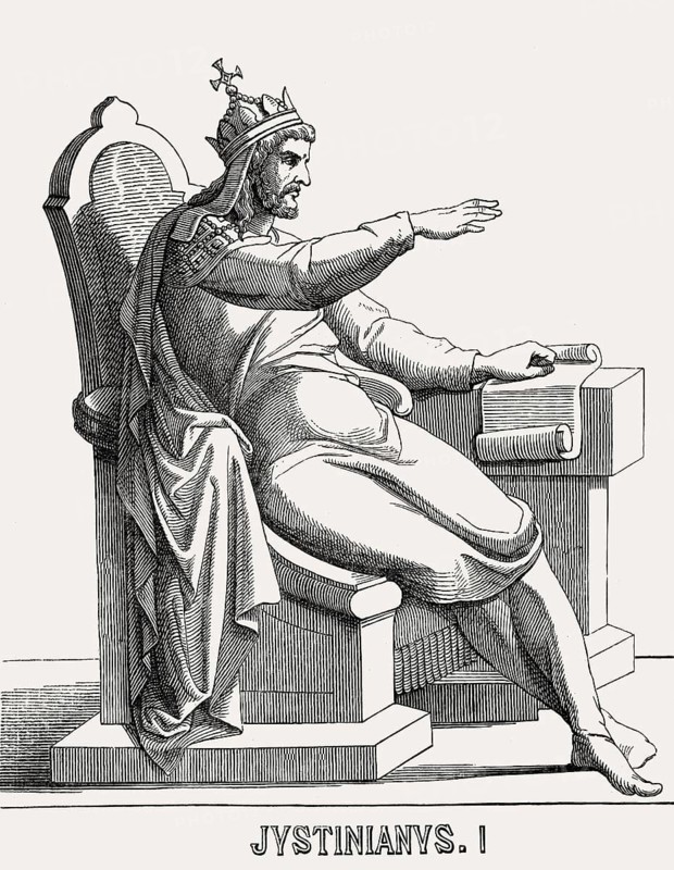 Justinian I, Saint Justinian the Great, c. 482 – 565, Eastern Roman emperor from 527 to 565