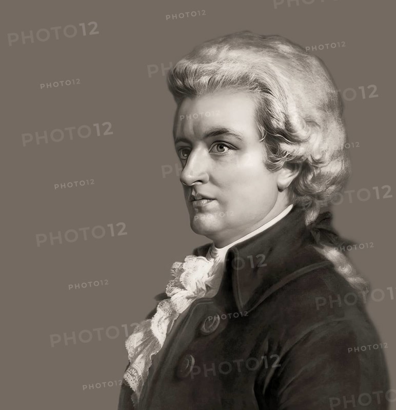 Wolfgang Amadeus Mozart, 1756 – 1791, composer of classical music, First Viennese School, digitally edited