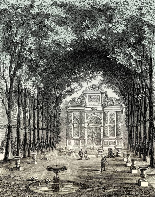 The Medici Fountain, Jardin du Luxembourg, Paris, France, 1862