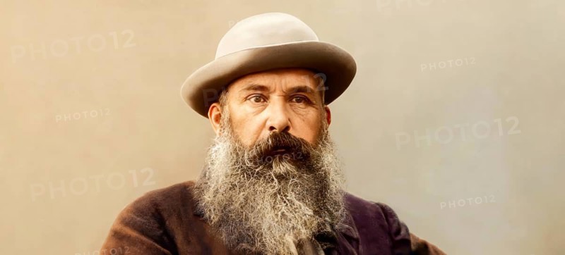 Claude Monet, 1840 – 1926, French painter and founder of Impressionism, digitally optimized based on a photograph by Étienne Carja, 1885, subsequently colored