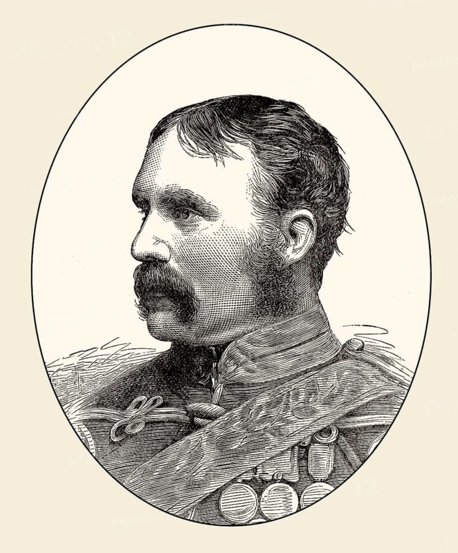 Major-General Henry Francis Brooke, last Colonel of tThe Welch Regiment, Second Afghan War, From British Battles on Land and Sea, by James Grant