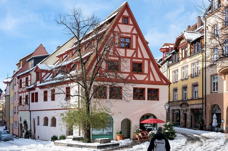 Bathhouse repaired in 1997, first documentary mention of the Irrerbad, Irrerstr, Nuremberg, Middle Franconia, Bavaria, Germany