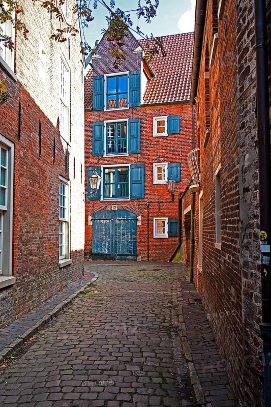 Wilhelminengang, Old Town, Leer, East Frisia, Lower Saxony, Germany
