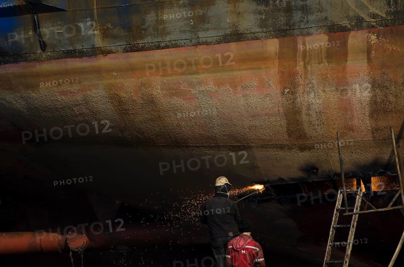 Izmir, Turkey. January 15th 2015. Ship breaking yards of Aliaga, Izmir, Turkey